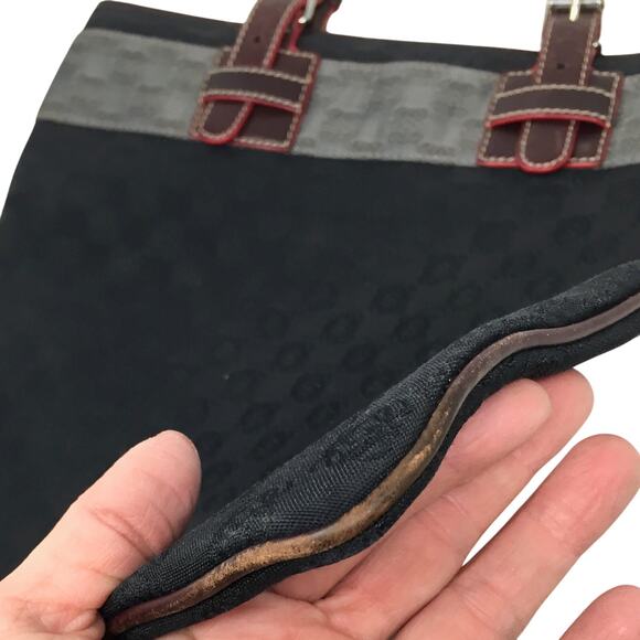 LOEWE - Leather-Trimmed Anagram Canvas Tote Black & Gray - Picture 7 of 10